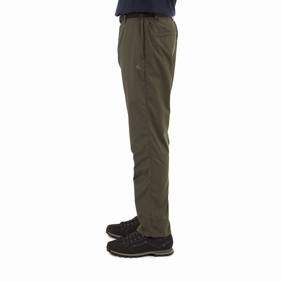 Dark Green Craghoppers Kiwi Boulder Men's Trousers | QOO9422GA