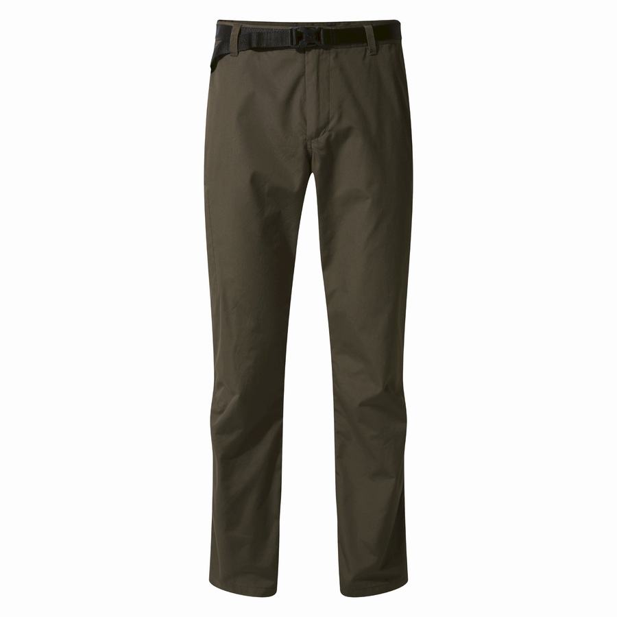 Dark Green Craghoppers Kiwi Boulder Men's Trousers | QOO9422GA