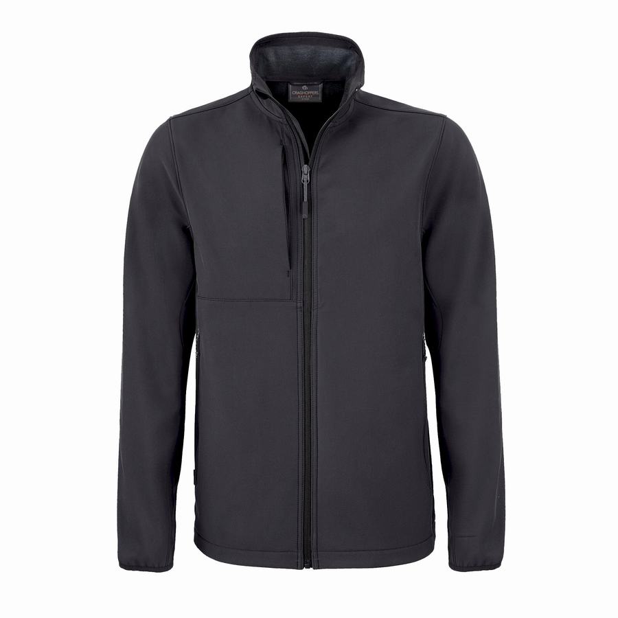 Dark Grey Craghoppers Expert Basecamp Softshell Men's Jackets | RCM1258DO