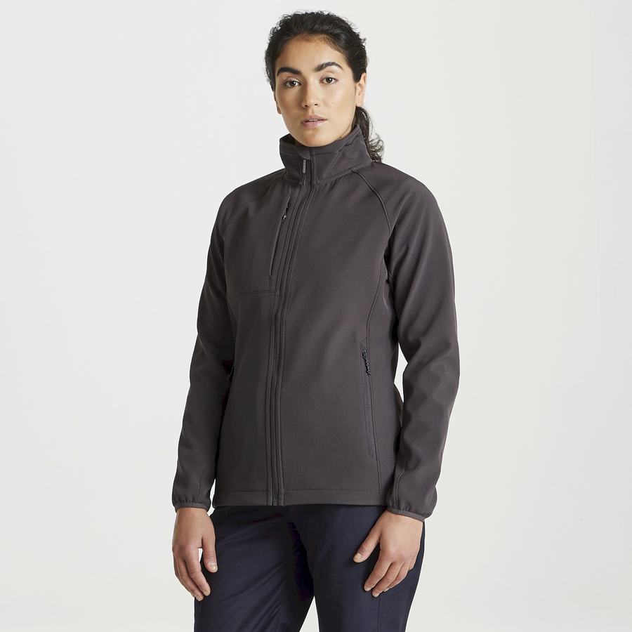 Dark Grey Craghoppers Expert Basecamp Softshell Women's Jackets | UND718HZ