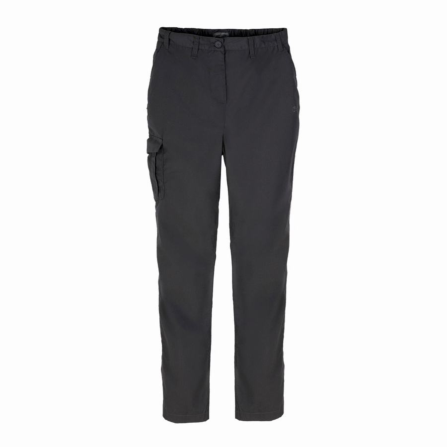 Dark Grey Craghoppers Expert Kiwi Women's Trousers | YJO9563FS