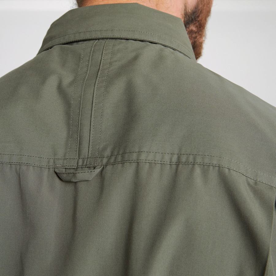 Deep Green Craghoppers Kiwi Short Sleeved Men's Shirts | FBZ424MX