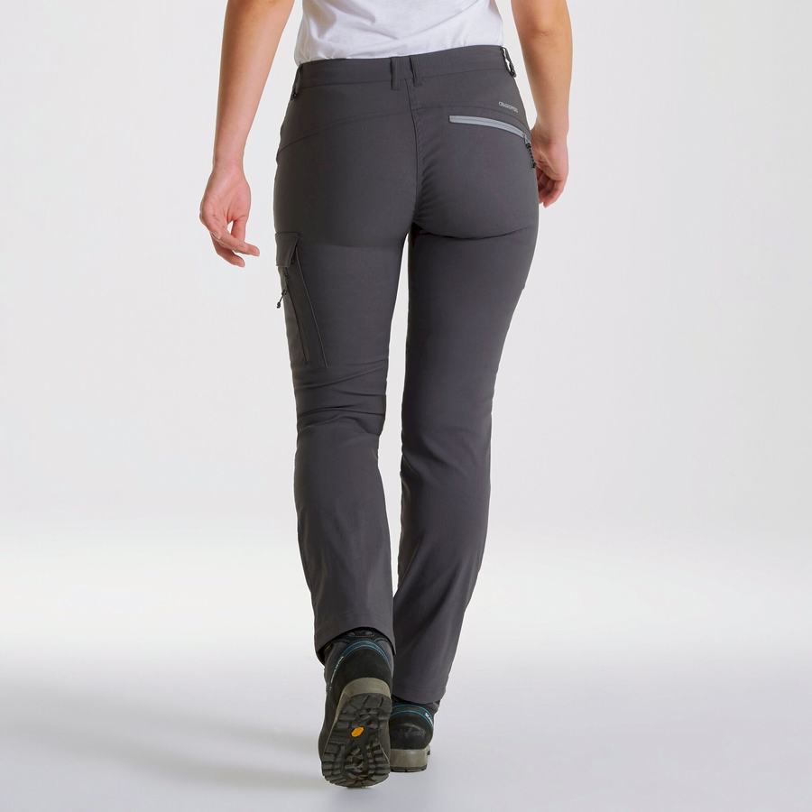 Deep Grey Craghoppers Kiwi Pro Expedition Women's Trousers | THB2649DW