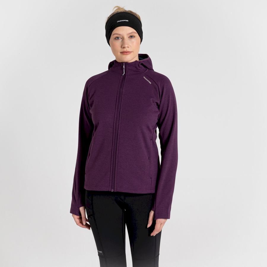 Deep Purple Craghoppers Dynamic Pro Hooded Women's Sweaters | PKI9488HE