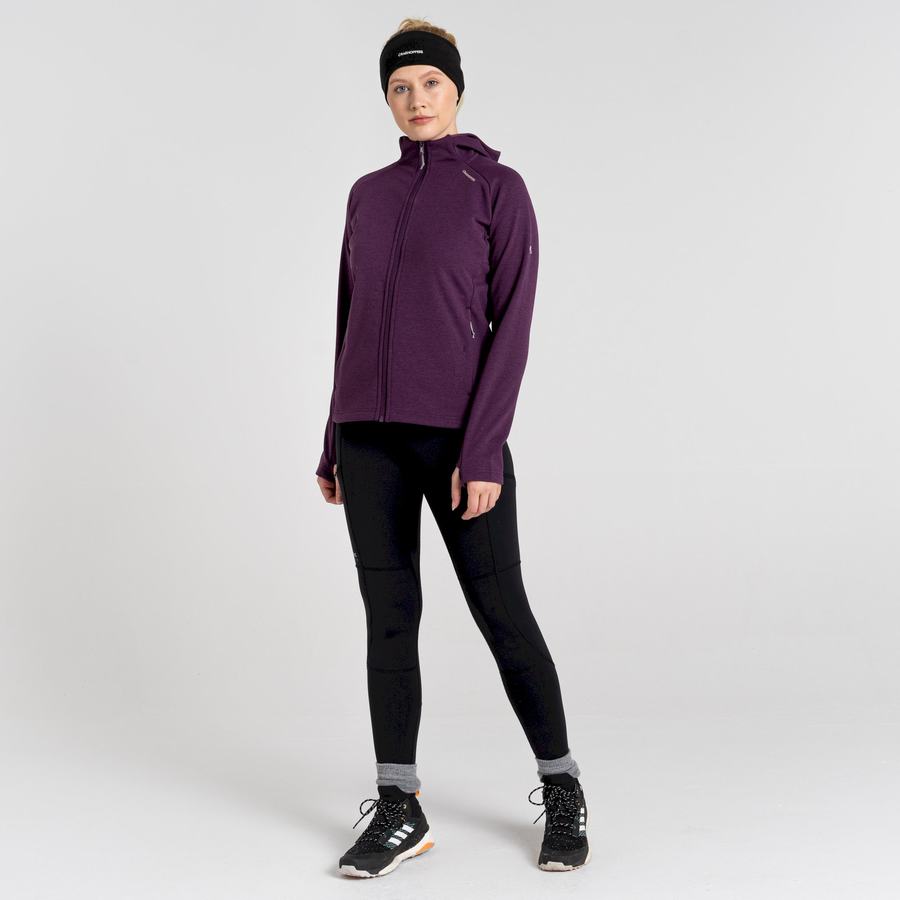 Deep Purple Craghoppers Dynamic Pro Hooded Women's Sweaters | PKI9488HE