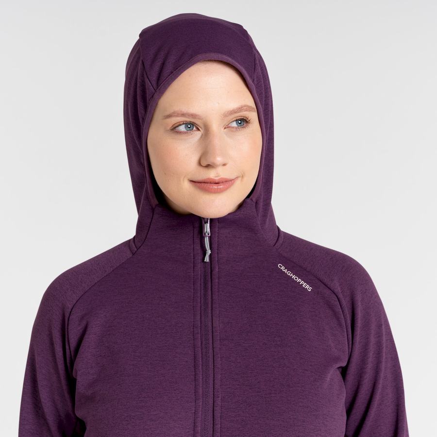 Deep Purple Craghoppers Dynamic Pro Hooded Women's Sweaters | PKI9488HE