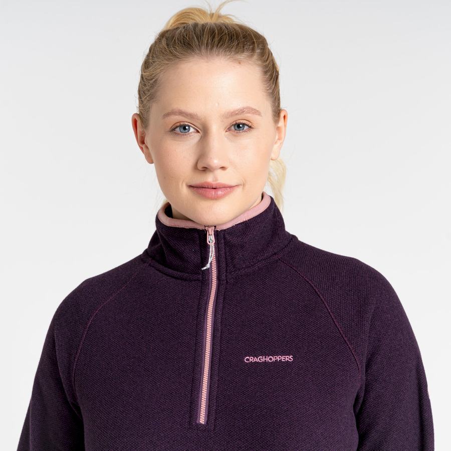 Deep Purple Craghoppers Milia Half Zip Women's Sweaters | NIT418GV