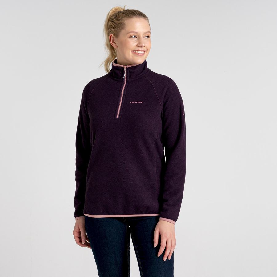 Deep Purple Craghoppers Milia Half Zip Women's Sweaters | NIT418GV