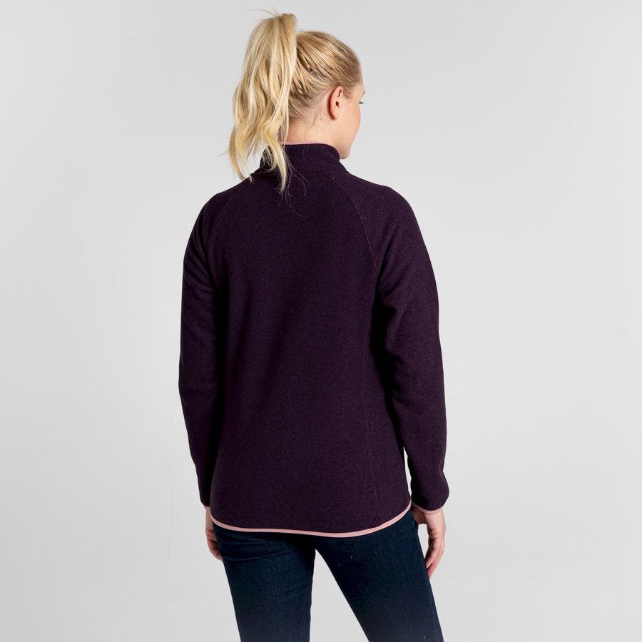 Deep Purple Craghoppers Milia Half Zip Women's Sweaters | NIT418GV