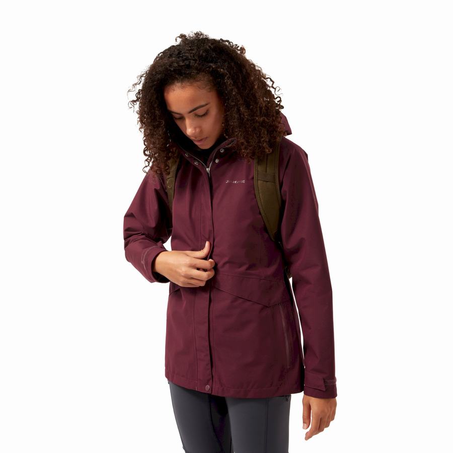 Deep Red Craghoppers Ellis GORE-TEX Women's Jackets | BSJ7553ZL