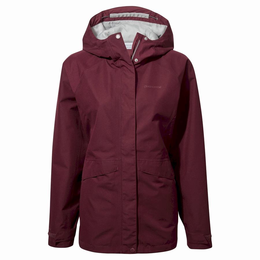 Deep Red Craghoppers Ellis GORE-TEX Women\'s Jackets | BSJ7553ZL