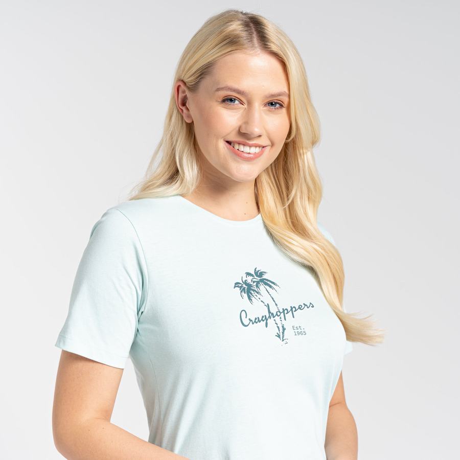 Green Craghoppers Ally Short Sleeved Women's T-Shirts | FEF6242DU