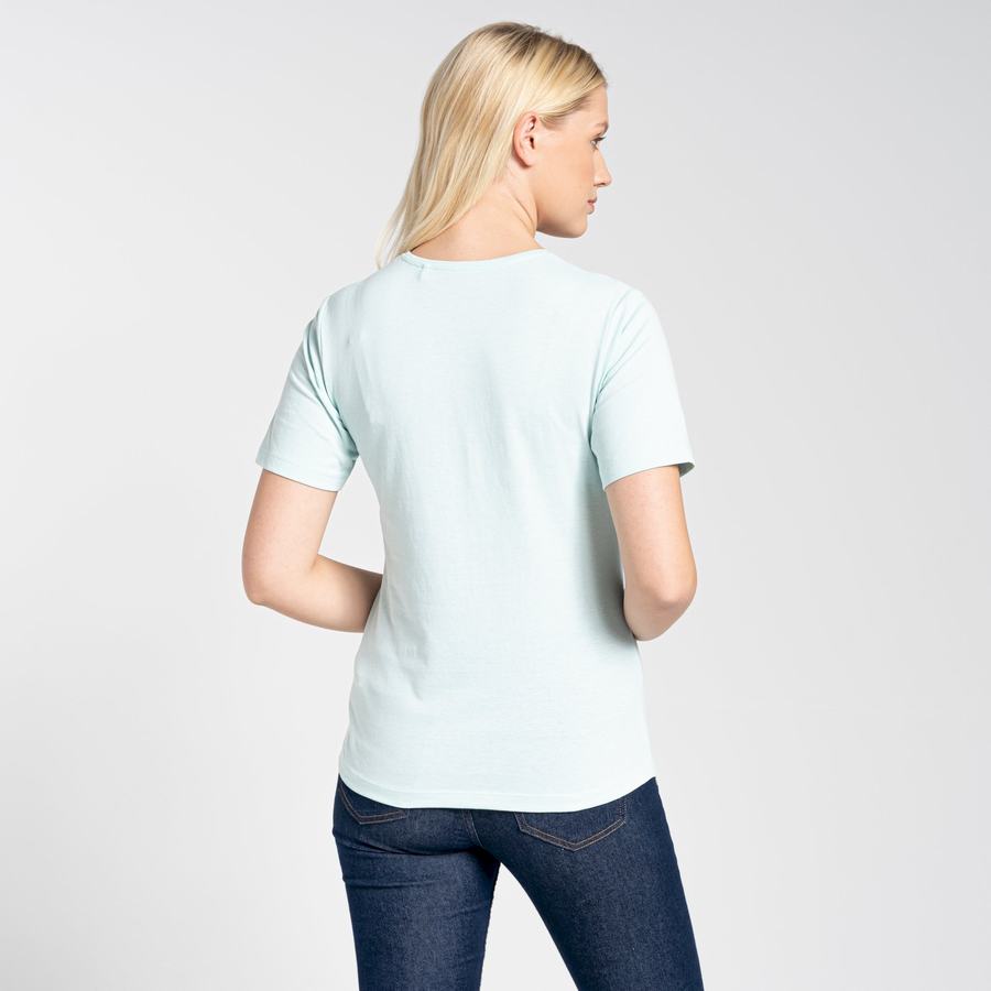 Green Craghoppers Ally Short Sleeved Women's T-Shirts | FEF6242DU