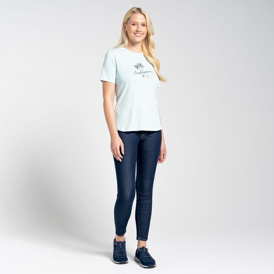 Green Craghoppers Ally Short Sleeved Women's T-Shirts | FEF6242DU