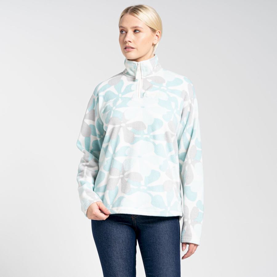 Green Craghoppers Cabrillo Half Zip Women's Sweaters | VAA7278SI