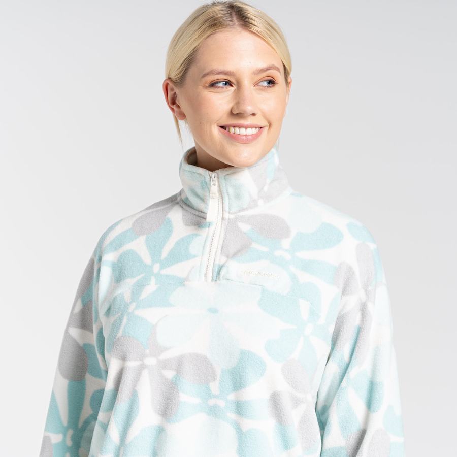 Green Craghoppers Cabrillo Half Zip Women's Sweaters | VAA7278SI