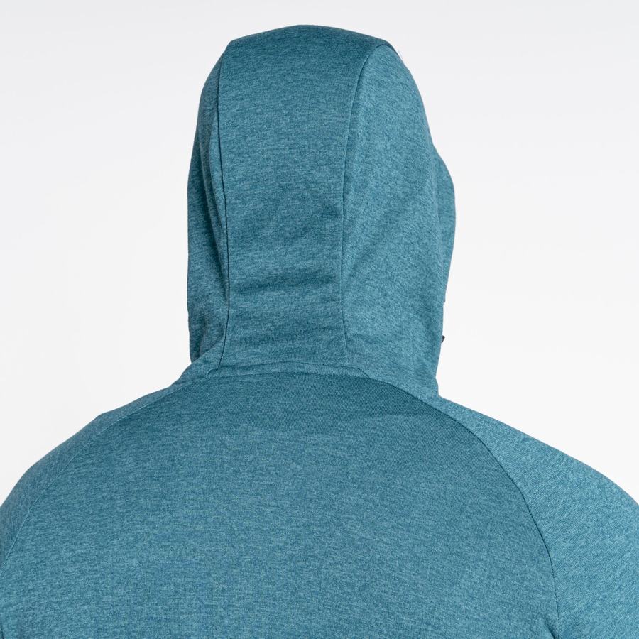 Green Craghoppers Dynamic Hooded Half Zip Top Men's T-Shirts | NLO3027OX