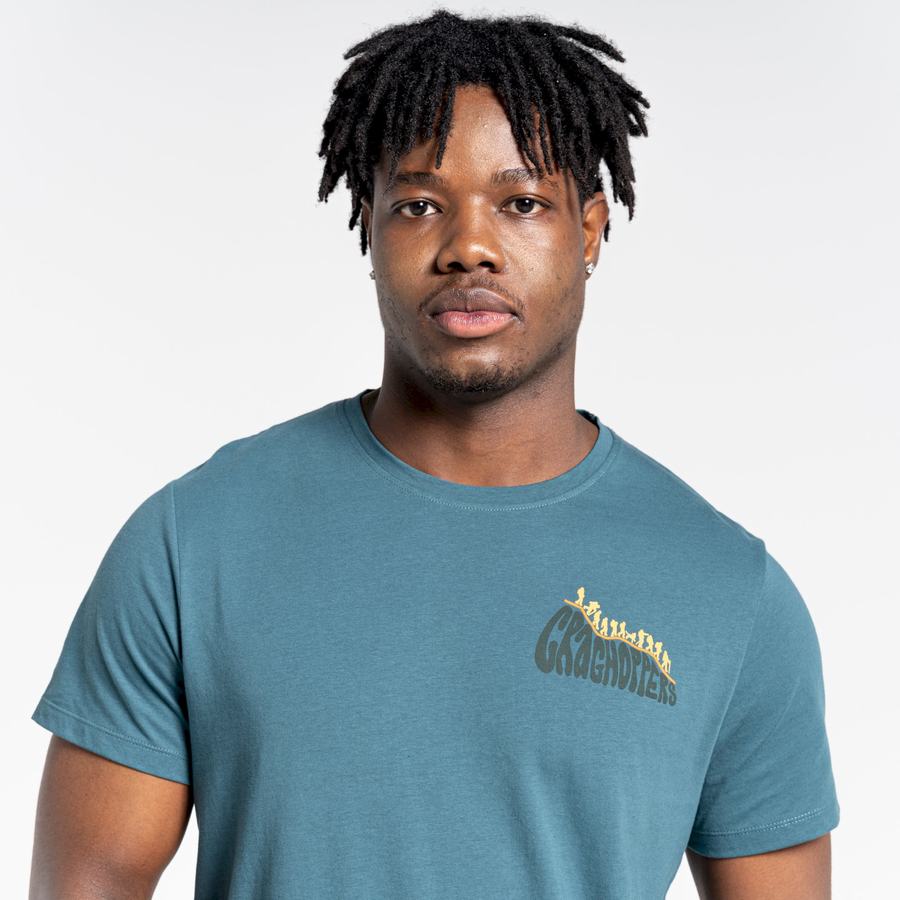 Green Craghoppers Lugo Short Sleeved Men's T-Shirts | LHT2837YE