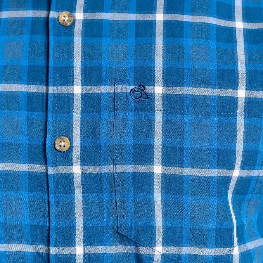 Green Craghoppers Menlo Short Sleeved Men's Shirts | ONS1716SS