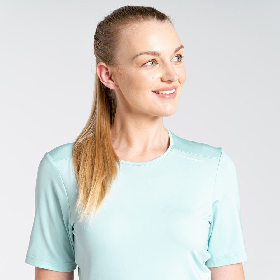 Green Craghoppers NosiLife Candella Short Sleeved Women's T-Shirts | DZD813CP