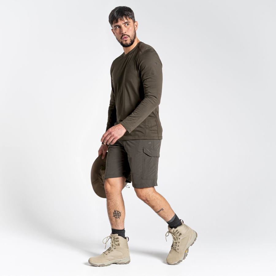 Green Craghoppers NosiLife Cargo II Men's Shorts | MPP4954EN