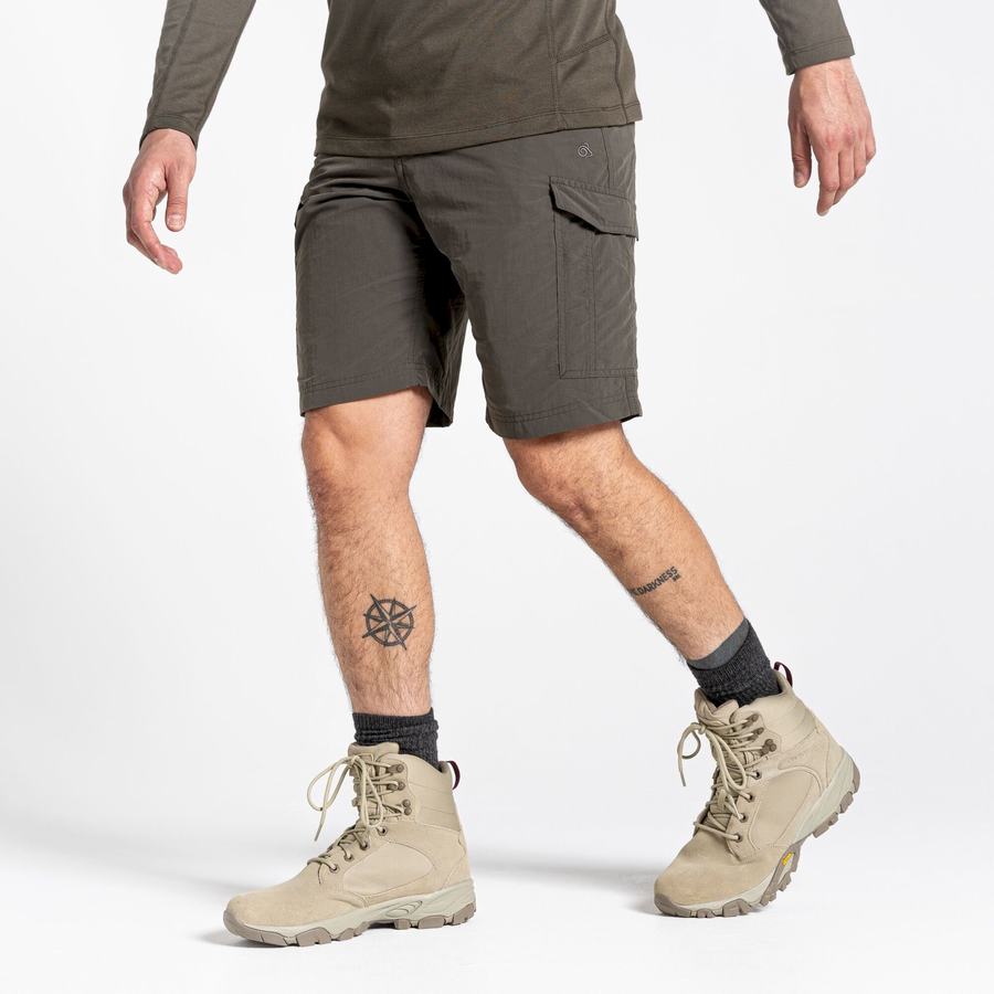 Green Craghoppers NosiLife Cargo II Men's Shorts | MPP4954EN