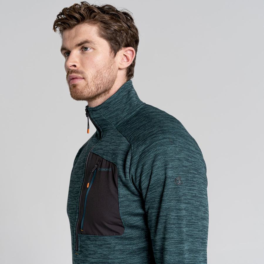 Green Craghoppers Tarbert Half Zip Men's Sweaters | XVF7791JA