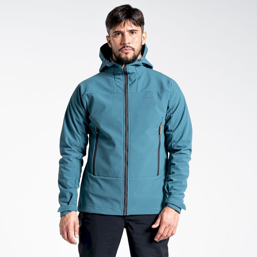 Green Craghoppers Tripp Hooded Men's Jackets | TPI5414JT