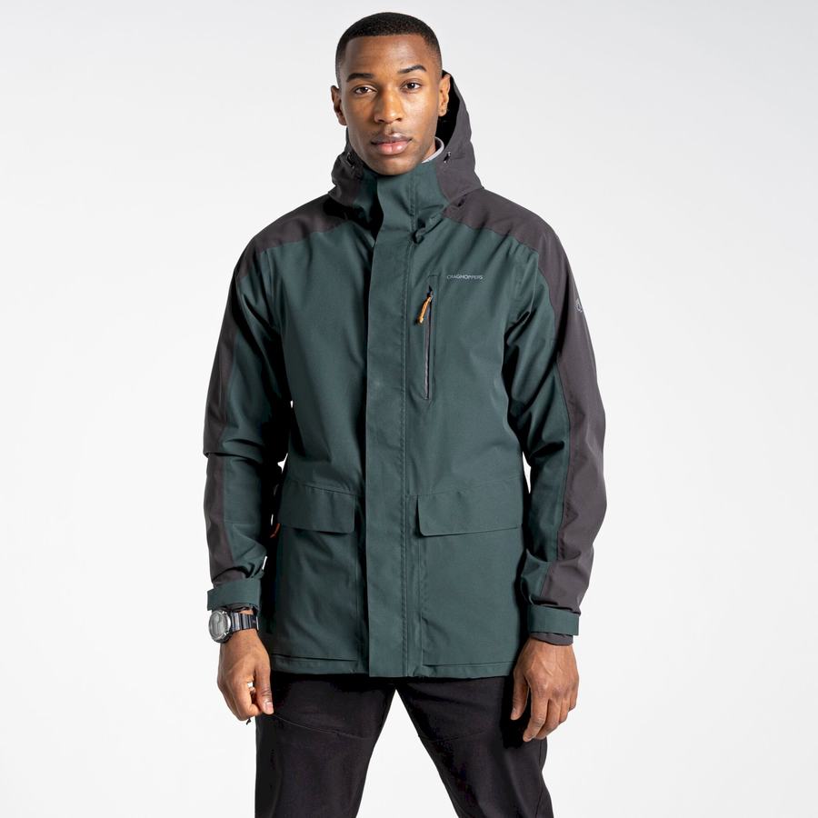 Green Craghoppers Waterproof Lorton Men's Jackets | JXD1710DN