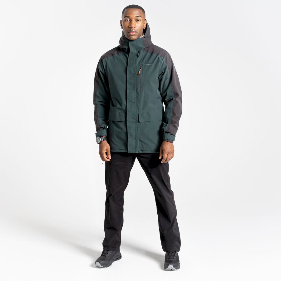 Green Craghoppers Waterproof Lorton Men's Jackets | JXD1710DN