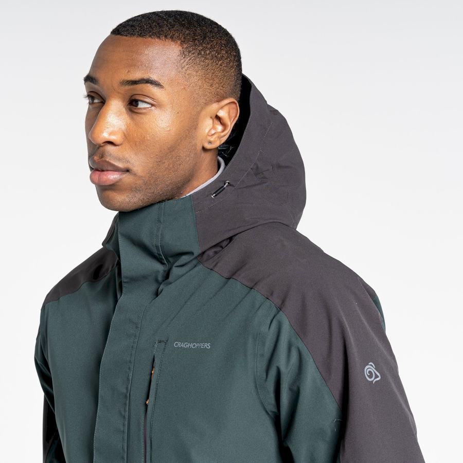 Green Craghoppers Waterproof Lorton Men's Jackets | JXD1710DN