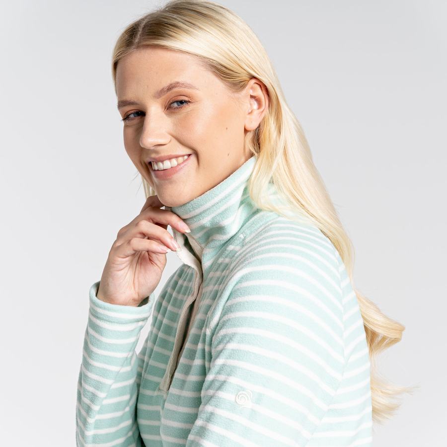 Green Stripes Craghoppers Ella Overhead Women's Sweaters | DOY29NB