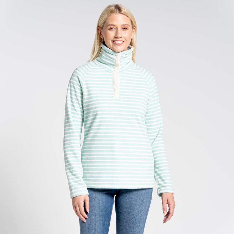 Green Stripes Craghoppers Ella Overhead Women's Sweaters | DOY29NB