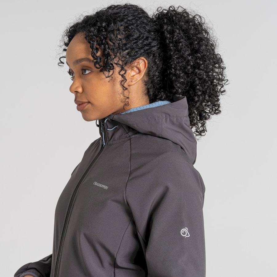 Grey Blue Craghoppers Kalti Weatherproof Hooded Women's Jackets | BWR1350TY