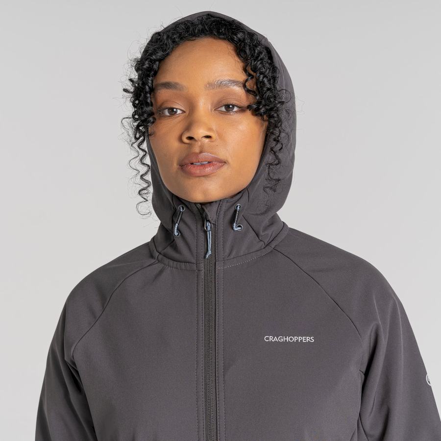 Grey Blue Craghoppers Kalti Weatherproof Hooded Women's Jackets | BWR1350TY