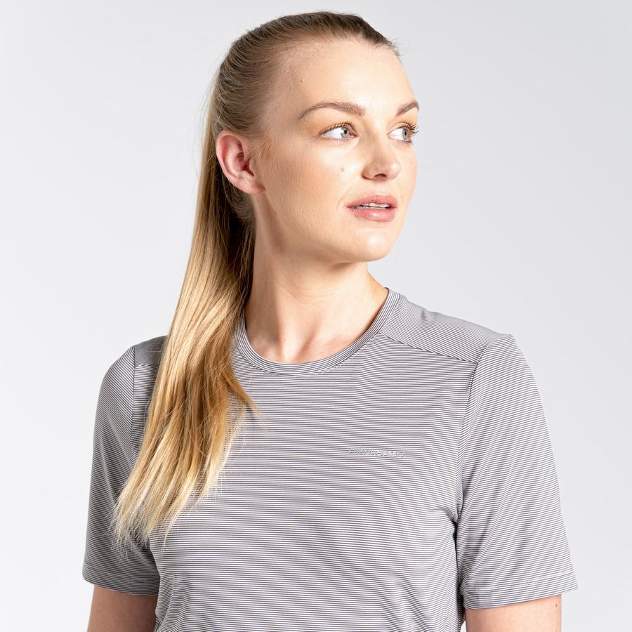 Grey Craghoppers Aliso Short Sleeved Women's T-Shirts | HID7468VG