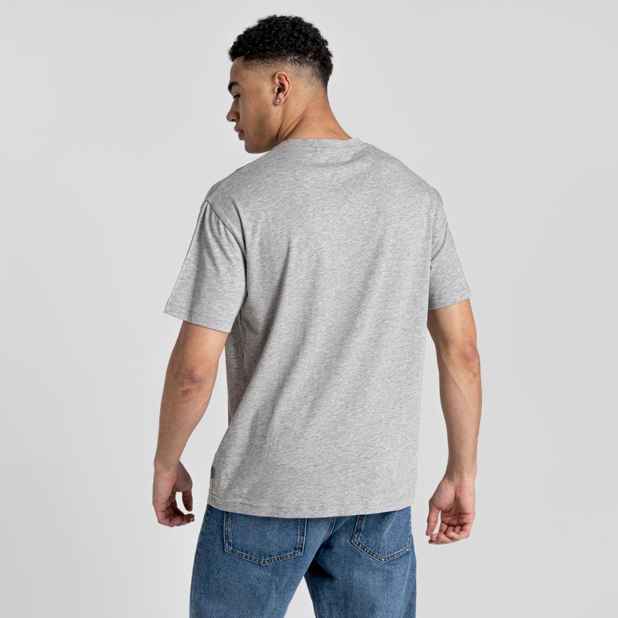 Grey Craghoppers Crosby Short Sleeved Men's T-Shirts | PYH1231SK