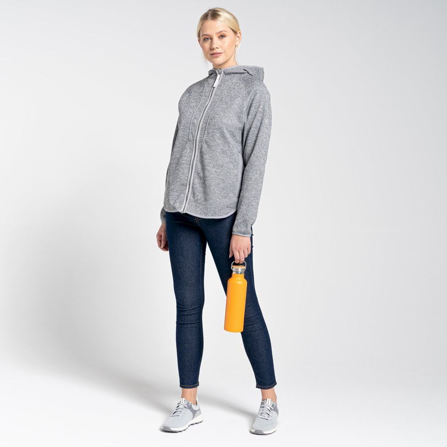 Grey Craghoppers Elena Hooded Women's Sweaters | PNR3699RZ