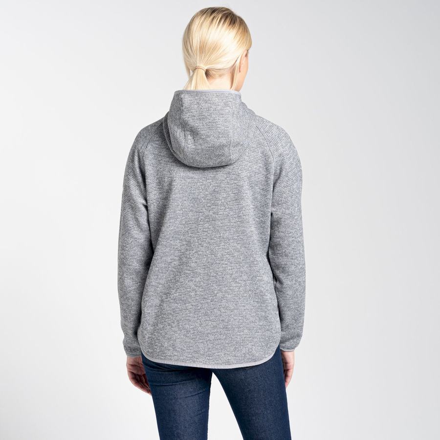 Grey Craghoppers Elena Hooded Women's Sweaters | PNR3699RZ