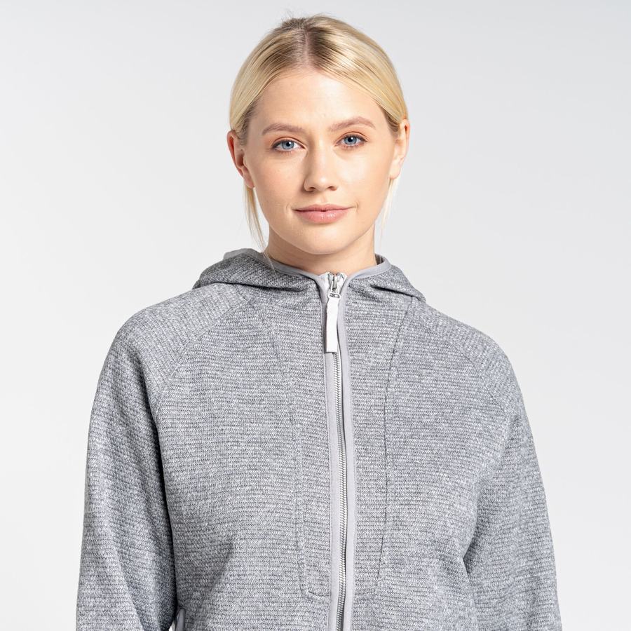 Grey Craghoppers Elena Hooded Women's Sweaters | PNR3699RZ