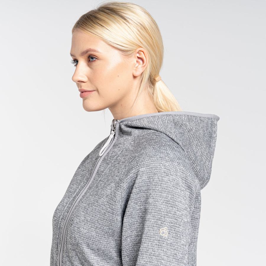 Grey Craghoppers Elena Hooded Women's Sweaters | PNR3699RZ