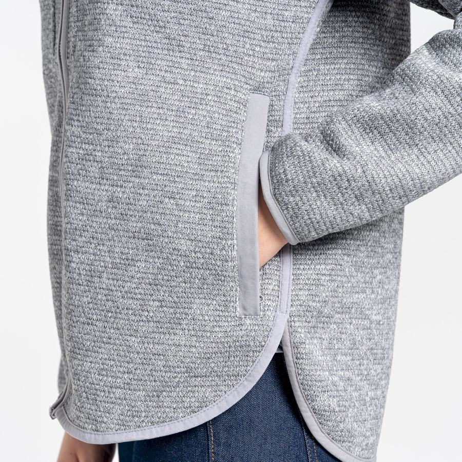 Grey Craghoppers Elena Hooded Women's Sweaters | PNR3699RZ