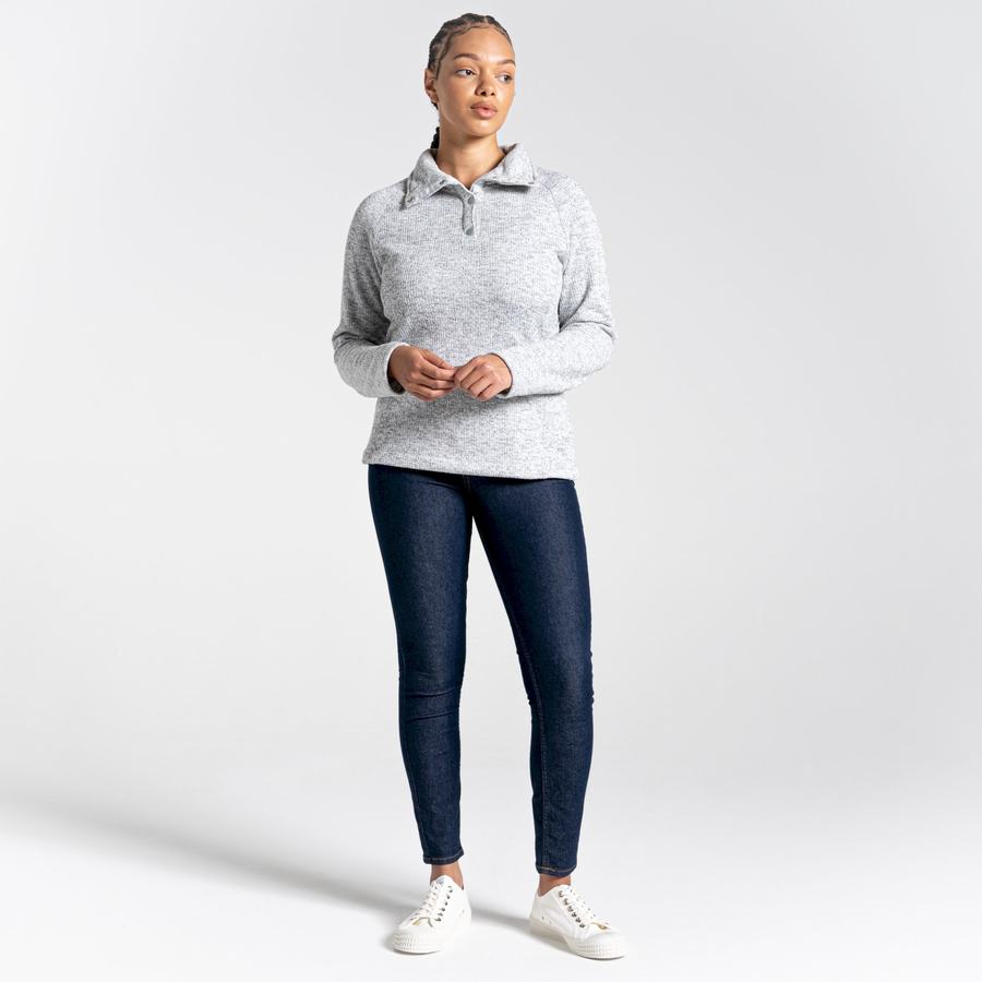 Grey Craghoppers Janeal Half Zip Women's Sweaters | CQN4195PG