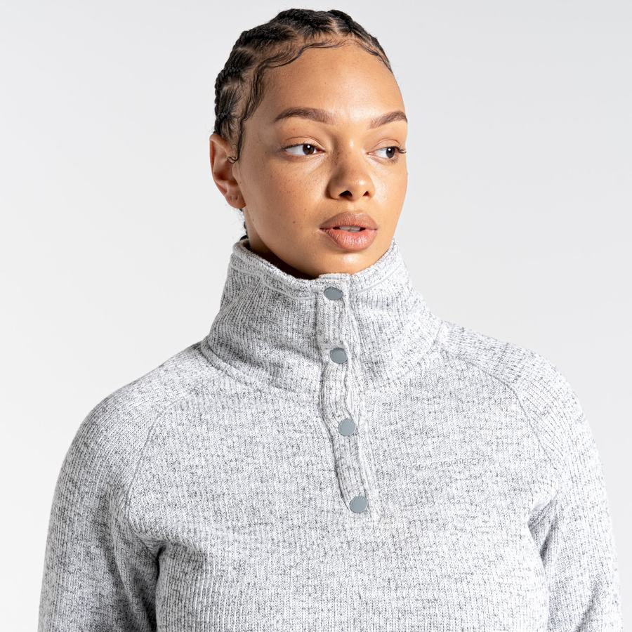 Grey Craghoppers Janeal Half Zip Women's Sweaters | CQN4195PG