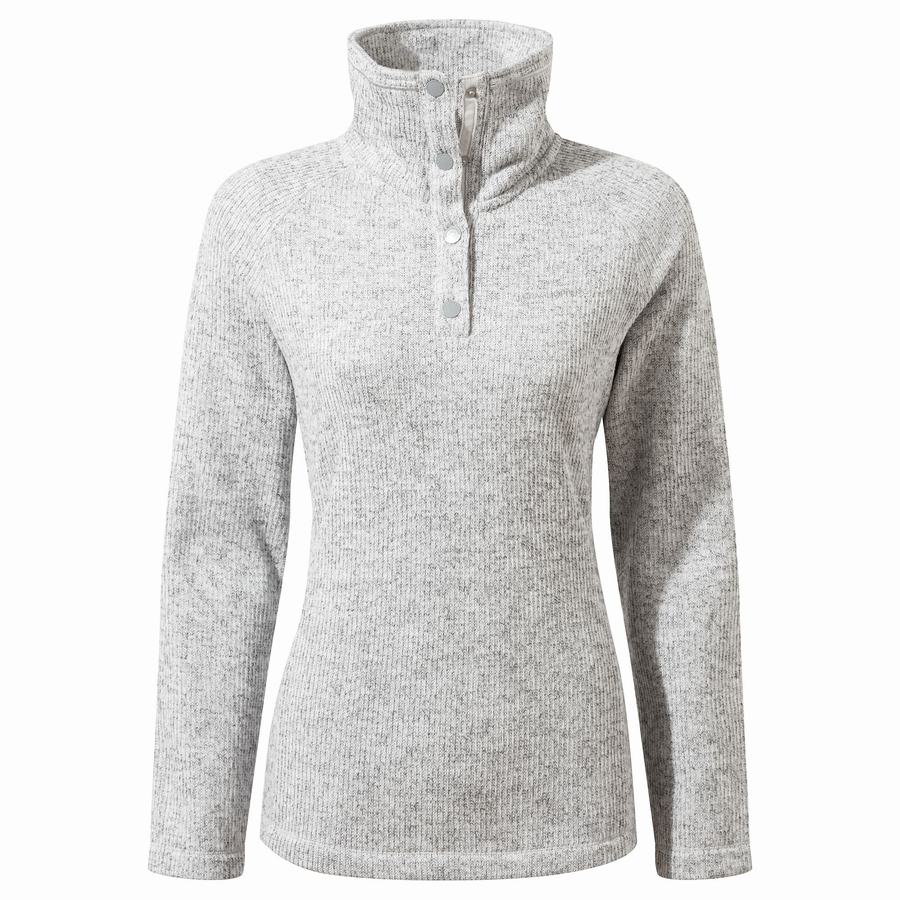 Grey Craghoppers Janeal Half Zip Women's Sweaters | CQN4195PG