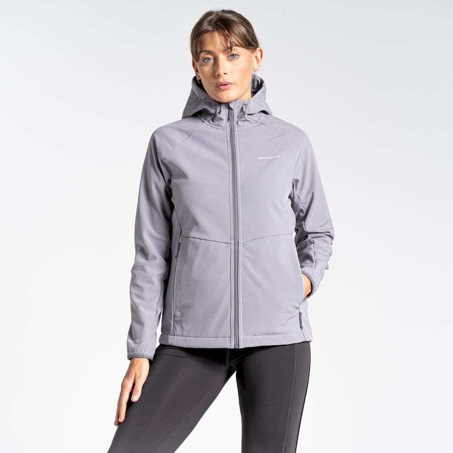 Grey Craghoppers Kalti Weatherproof Hooded Women's Jackets | VJK3650QU