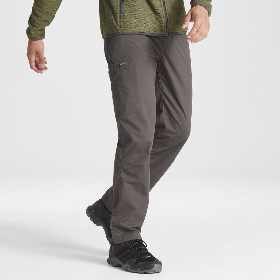 Grey Craghoppers Kiwi Boulder Slim Men's Trousers | SEX7228AN