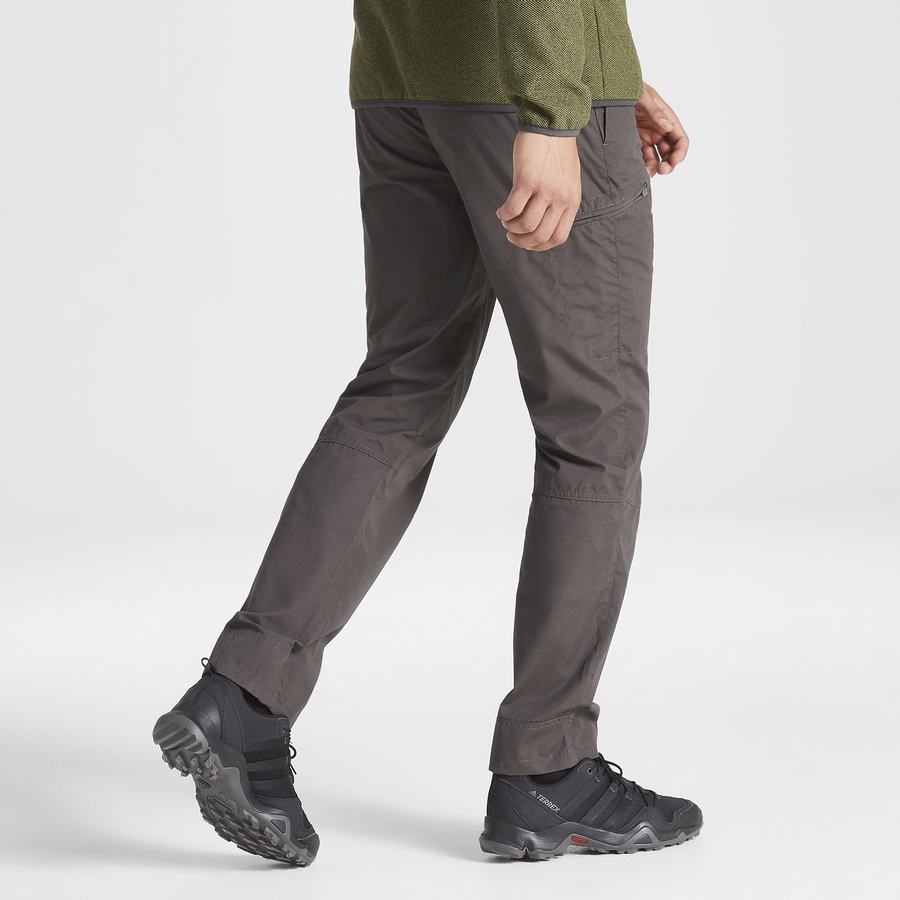 Grey Craghoppers Kiwi Boulder Slim Men's Trousers | SEX7228AN