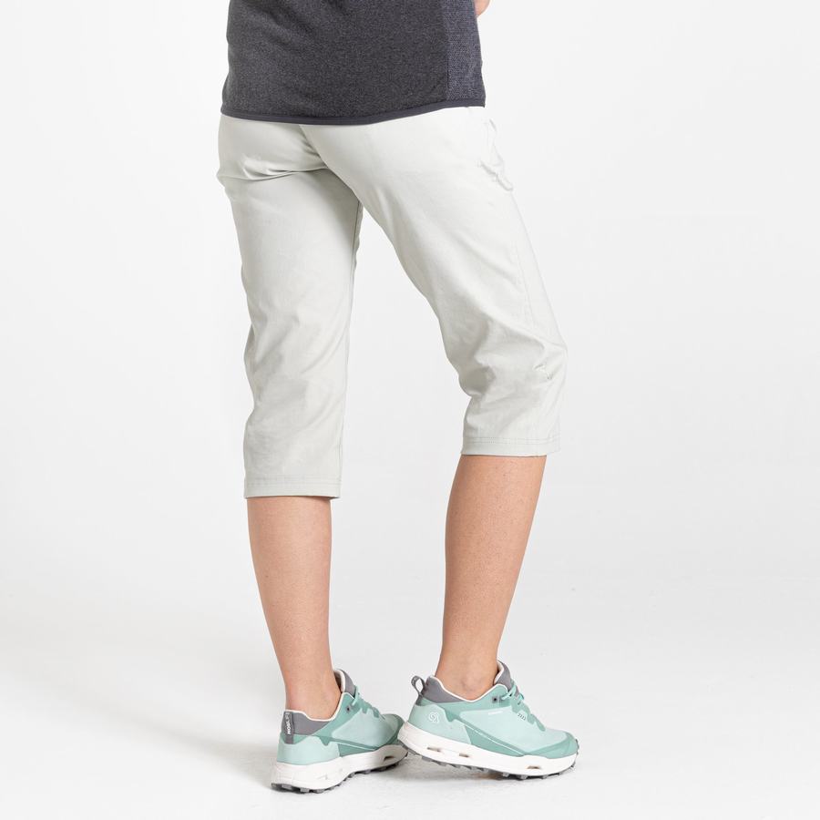 Grey Craghoppers Kiwi Pro II Crop Women's Trousers | SXO7472XP