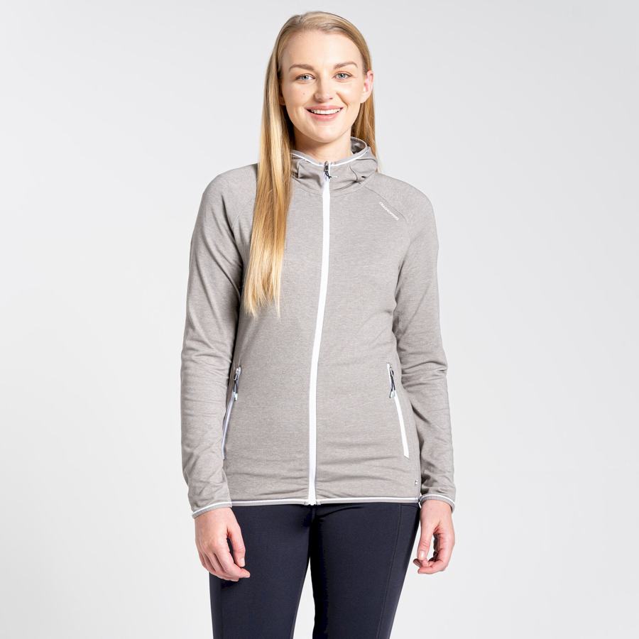 Grey Craghoppers NosiLife Milanta Hooded Women's T-Shirts | MQW8147HL